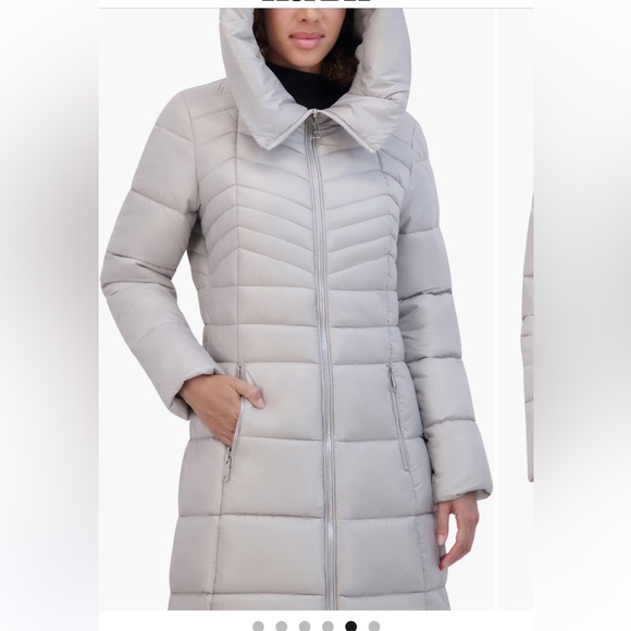 Kenneth Cole New York XL Soft Cire
Funnel Neck Puffer Coat Women's silver color - Picture 4 of 6
